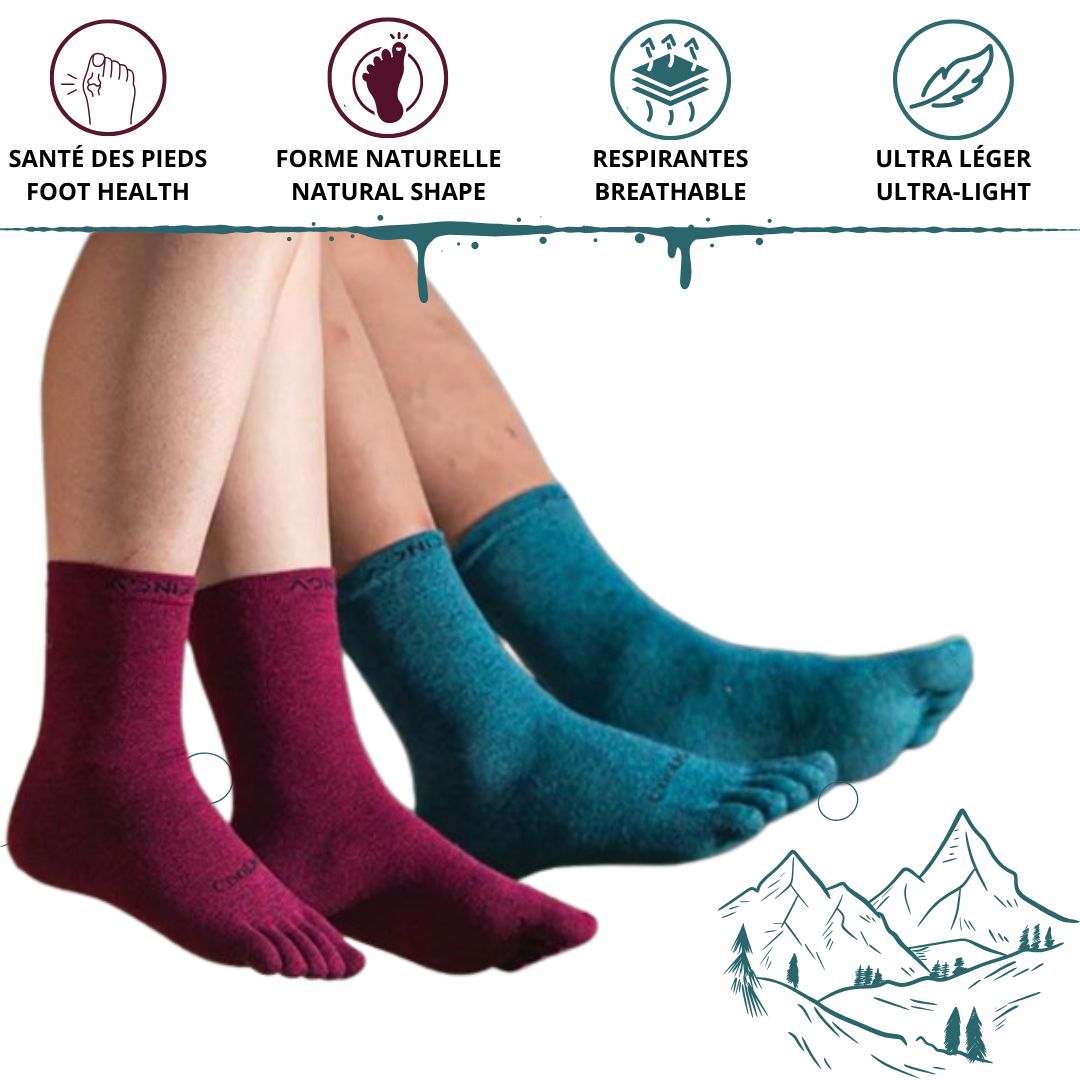 | 🔑| LightSocks® | Unisex-Zehensocken für aktive Menschen 